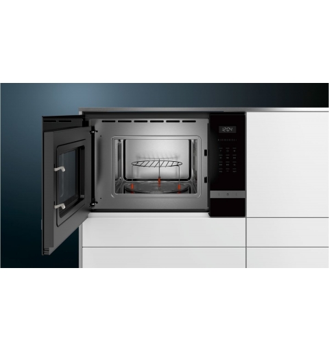 Siemens iQ500 BE525LMS0 microwave Black, Stainless steel Combination microwave Built-in 20 L 800 W