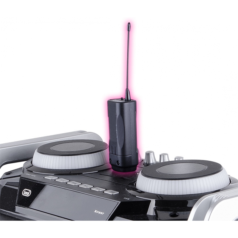 Trevi EM 408 UHF Noir Microphone à clipser