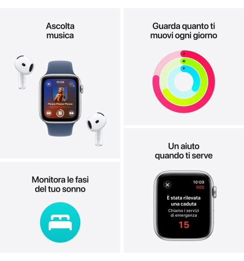 Apple Watch SE OLED 44 mm Digital 368 x 448 Pixel Touchscreen Biege WLAN GPS