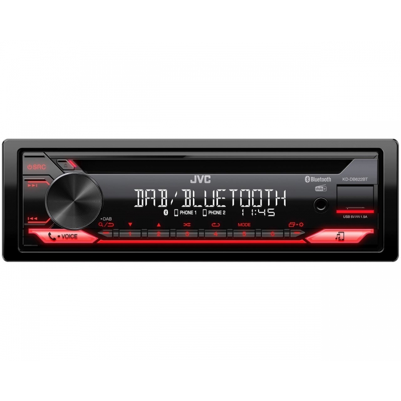 JVC KD-DB622BT Ricevitore multimediale per auto Nero 200 W Bluetooth
