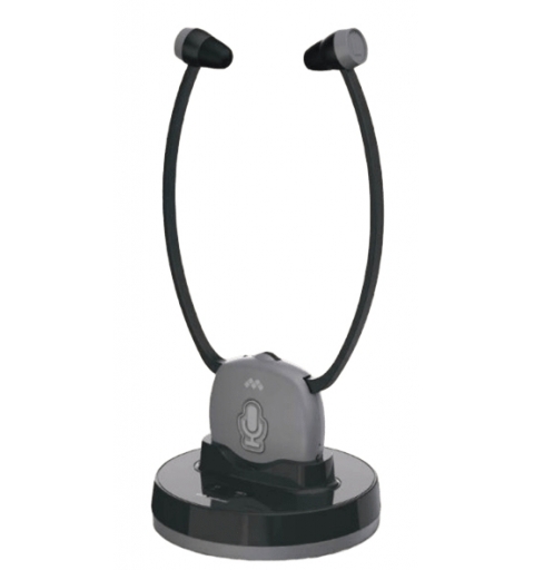 Meliconi 497339 headphones headset Wireless Stethoset TV Charging stand Black, Grey