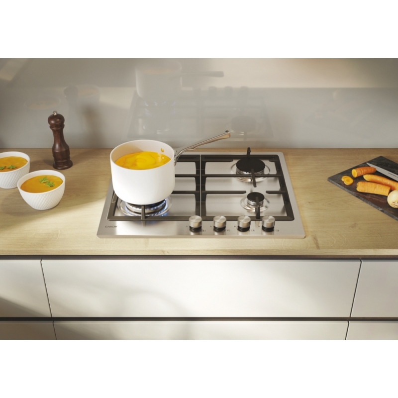 Candy Moderna CHG6BF4WTX Stainless steel Built-in 60 cm Gas 4 zone(s)