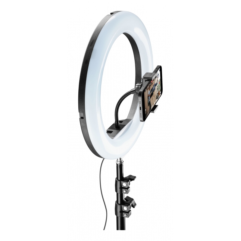 Tech Pop Selfie Ring Pro - Universale Anello led con treppiede da 1.60m per riprese video e selfie