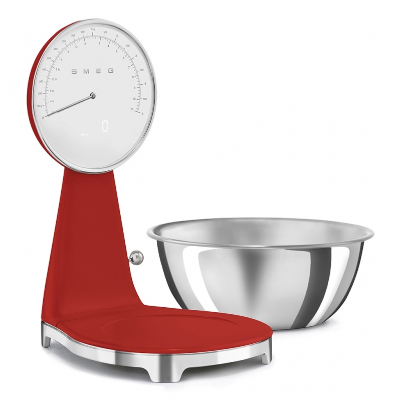 Smeg Bilancia da cucina 50's Style – Rosso LUCIDO - KSF01RDWW