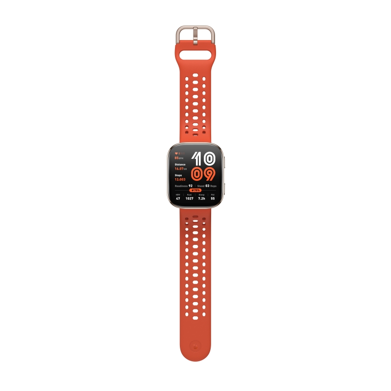 Amazfit Bip 6 Red 5 cm (1.97") AMOLED Numérique 390 x 450 pixels Écran tactile Or GPS (satellite)
