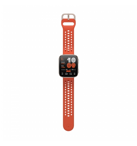 Amazfit Bip 6 Red 5 cm (1.97") AMOLED Digital 390 x 450 Pixel Touchscreen Gold GPS