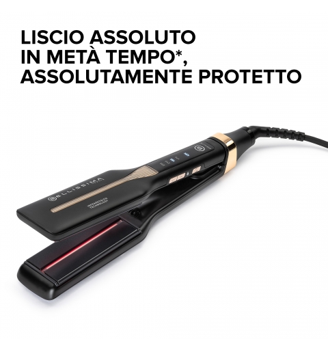 Bellissima Imetec Absolute, Piastra per capelli professionale con piastre 4XL, Infrarossi e tecnologia a ioni, Controllo del