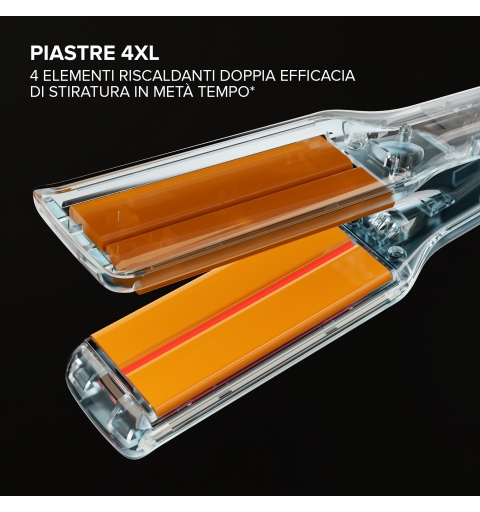 Bellissima Imetec Absolute, Piastra per capelli professionale con piastre 4XL, Infrarossi e tecnologia a ioni, Controllo del