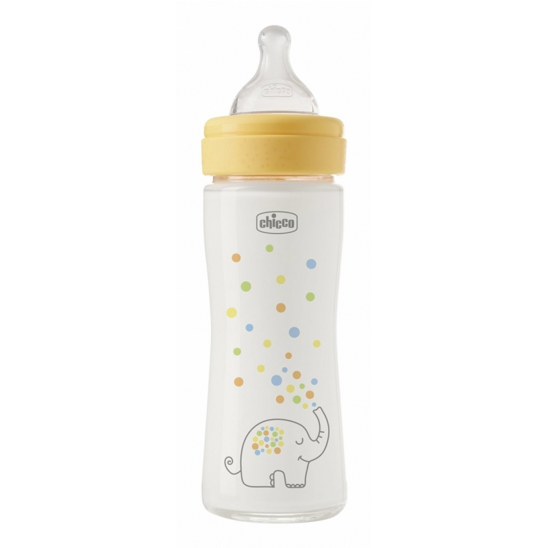 Chicco 00020252300000 feeding bottle 240 ml Yellow Glass