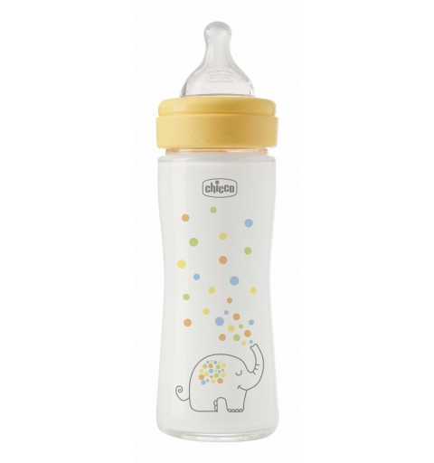 Chicco 00020252300000 feeding bottle 240 ml Yellow Glass