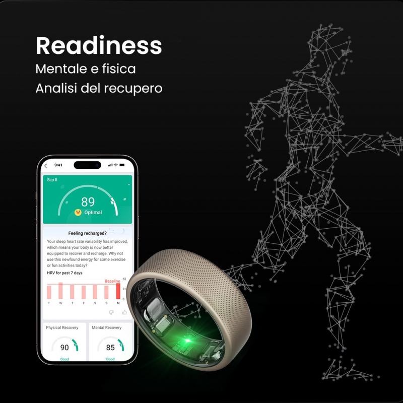 Amazfit Helio Ring No Anillo inteligente rastreador de actividad Titanio