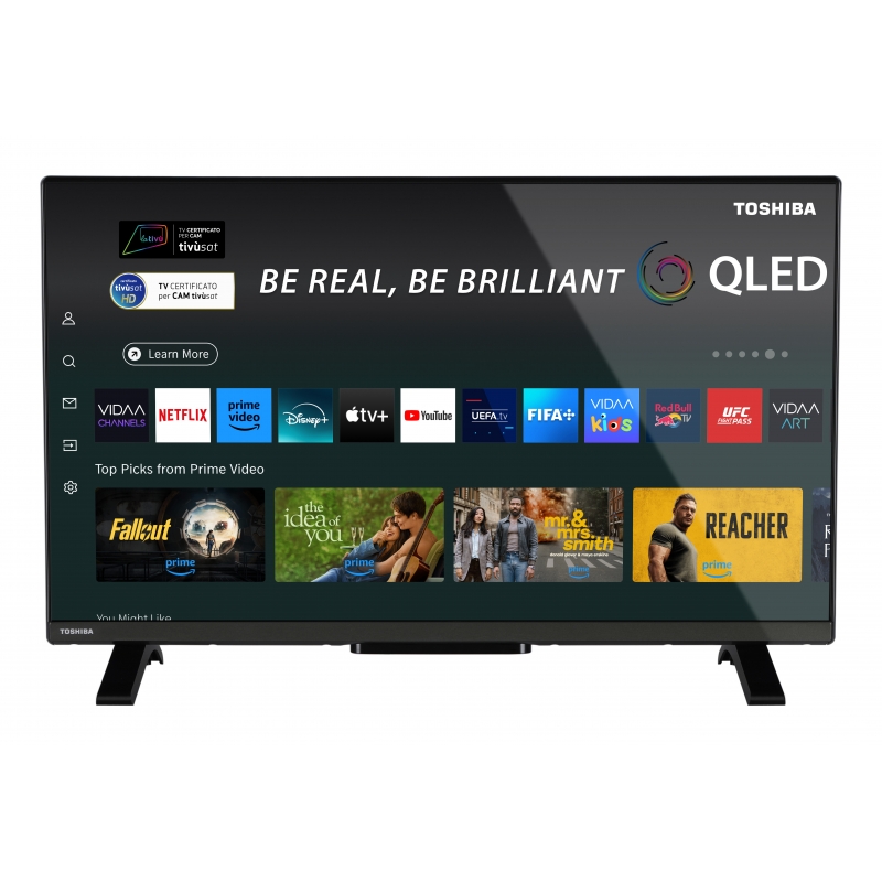 Toshiba 32QV2F63DA TV 81,3 cm (32") Full HD Smart TV Nero 200 cd m²