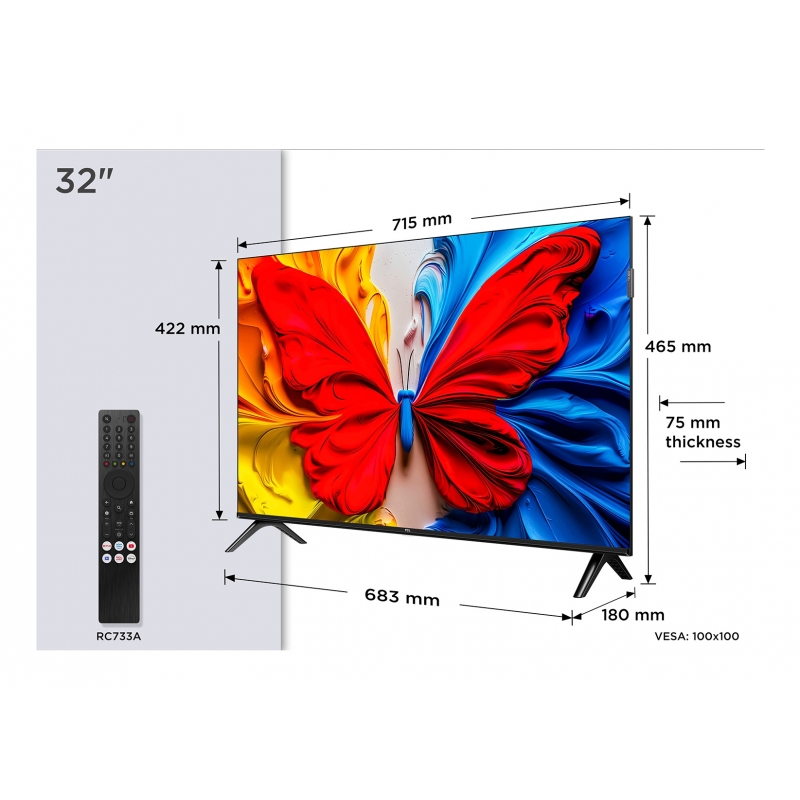 TCL S59K 32S59K Televisor 81,3 cm (32") Full HD Smart TV Wifi Metálico