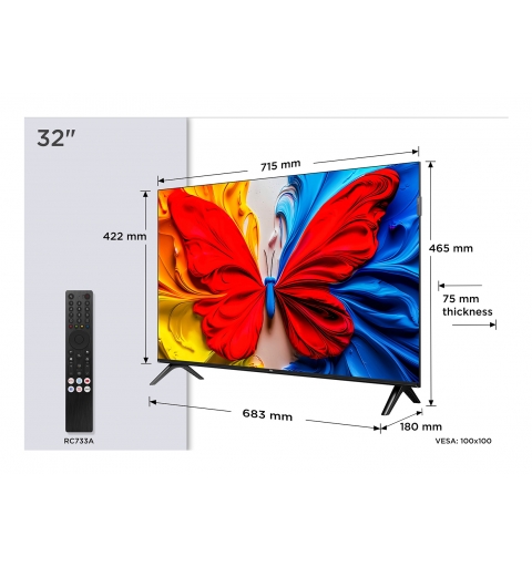 TCL S59K 32S59K Televisor 81,3 cm (32") Full HD Smart TV Wifi Metálico
