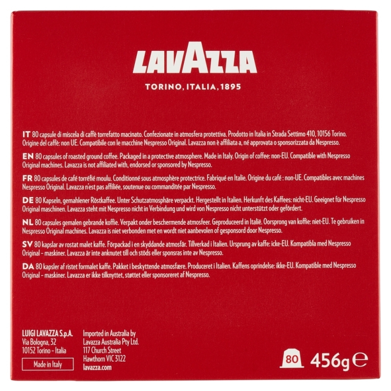 Lavazza 7019 bolsita y cápsula de café Tueste medio 80 pieza(s)