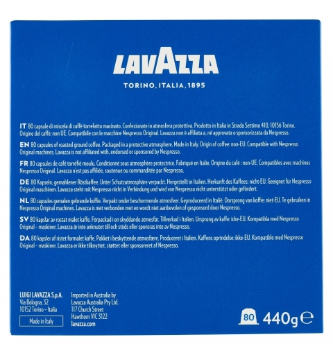 Lavazza 7021 Kaffeekapsel & Kaffeepad Dunkle Röstung 80 Stück(e)