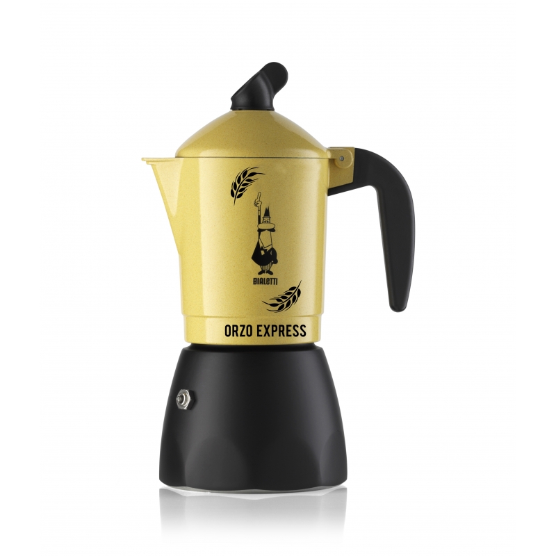 Bialetti Orzo Express Cafetière à moka Noir, Jaune