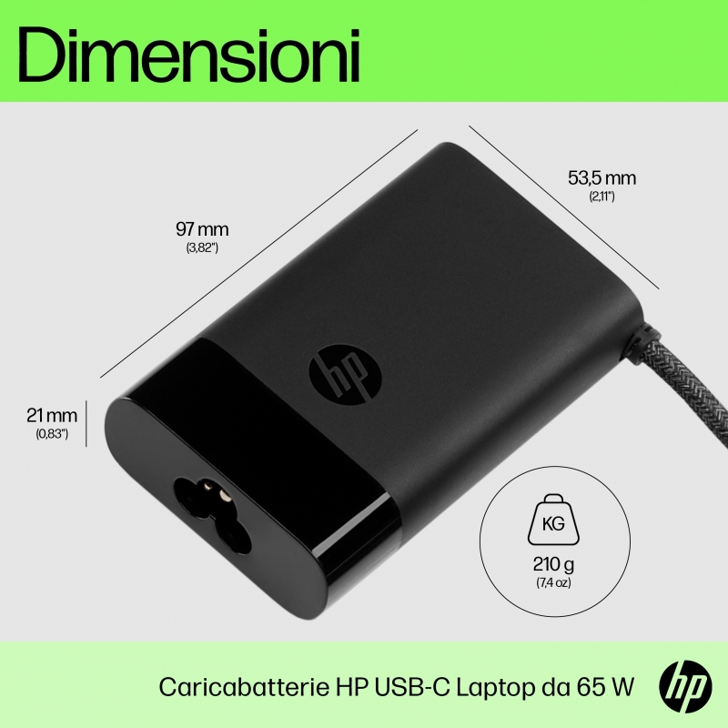 HP USB-C 65W Laptop Charger
