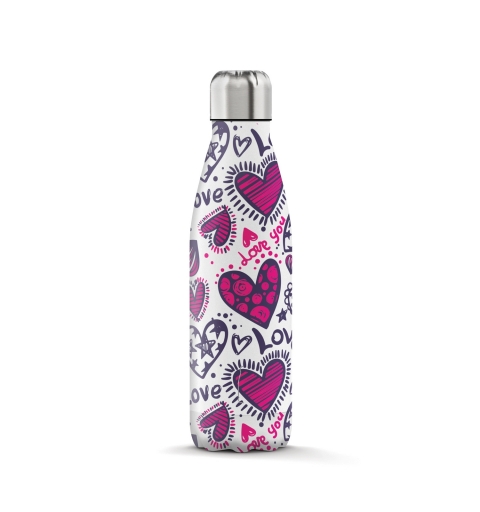 The Steel Bottle Love Tägliche Nutzung 500 ml Edelstahl Mehrfarbig
