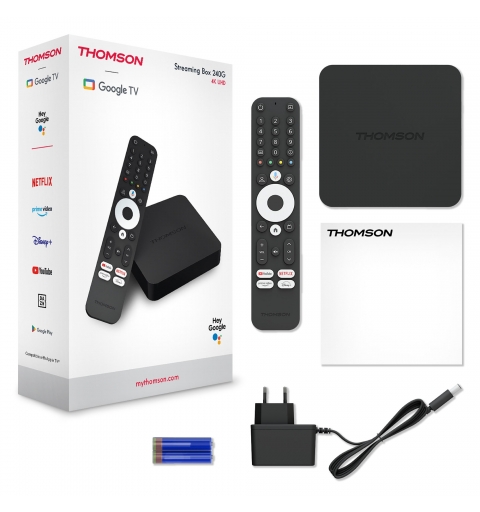 Thomson 240G Smart TV box Nero 4K Ultra HD 8 GB Wi-Fi Collegamento ethernet LAN