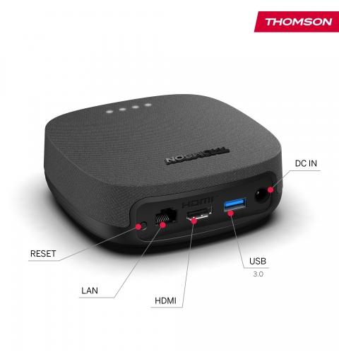 Thomson BOX PLUS 270G Smart TV box Grigio 4K Ultra HD 32 GB Wi-Fi Collegamento ethernet LAN