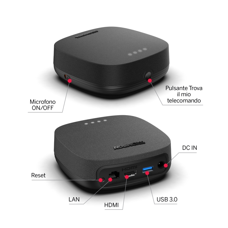 Thomson BOX PLUS 270G Smart TV box Grigio 4K Ultra HD 32 GB Wi-Fi Collegamento ethernet LAN