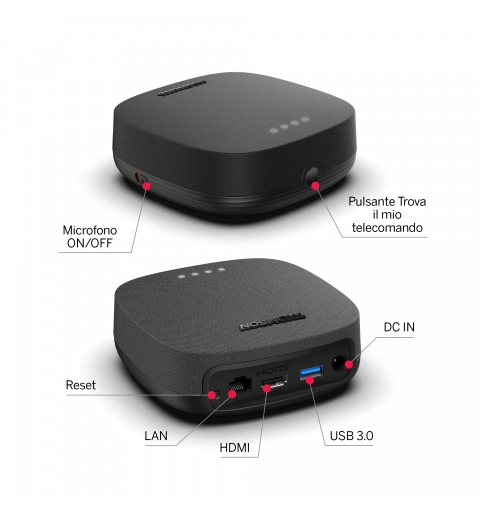 Thomson BOX PLUS 270G Smart TV box Grigio 4K Ultra HD 32 GB Wi-Fi Collegamento ethernet LAN