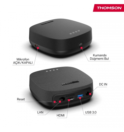 Thomson BOX PLUS 270G Smart TV box Grey 4K Ultra HD 32 GB Wi-Fi Ethernet LAN