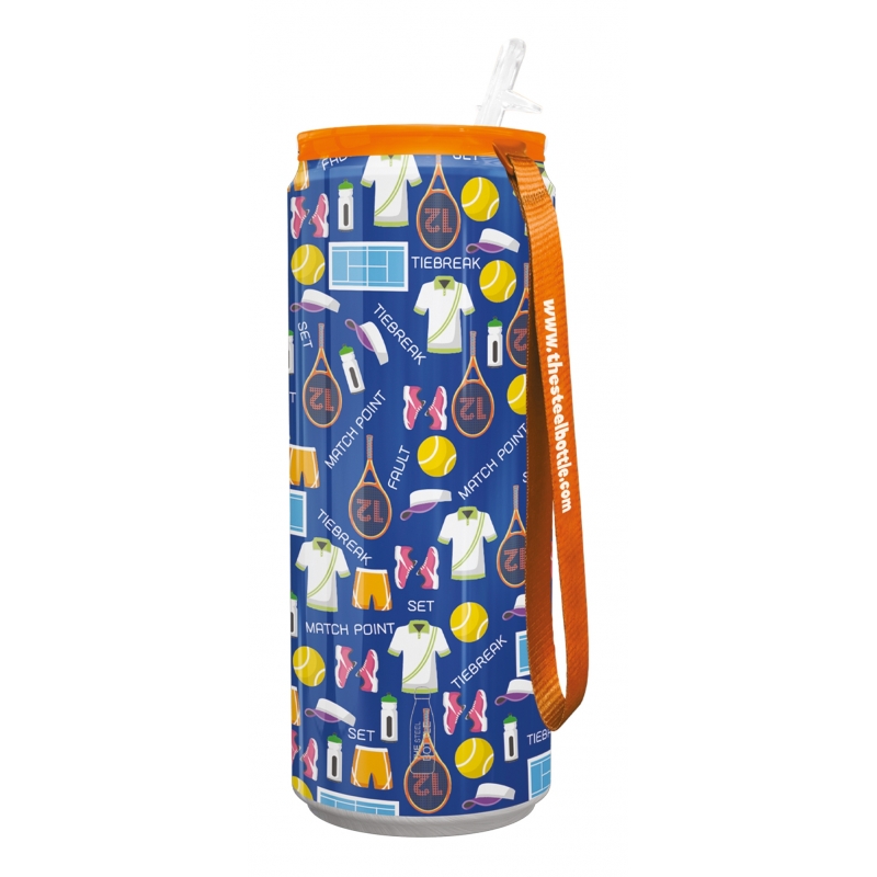 The Steel Bottle Tennis 450 ml Edelstahl Mehrfarbig