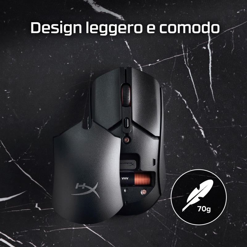 HyperX Pulsefire Haste 2 Core Wls – Gaming-Maus (Schwarz Schwarz)