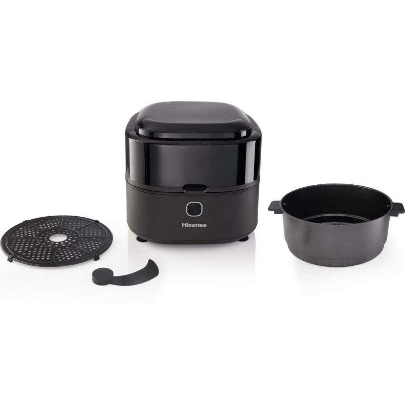Hisense HAF1350DR friteuse Unique 6,7 L Autonome 1350 W Friteuse d’air chaud Noir