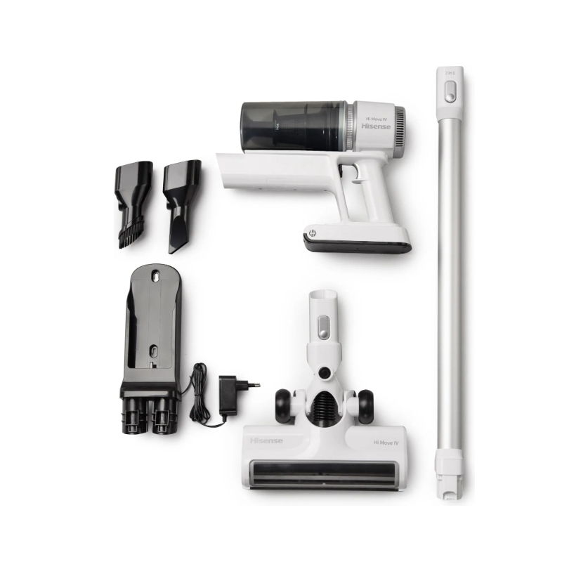 Hisense 738224 Aspirateur-balai 2 en 1 Batterie Sec Sans sac 0,5 L 110 W Blanc