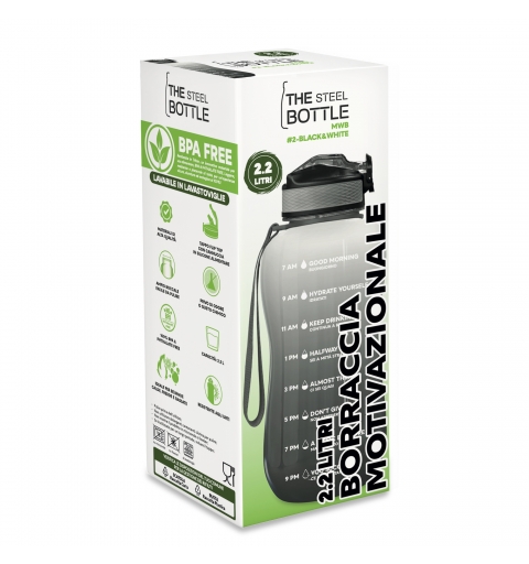 The Steel Bottle 8059304665387 Trinkflasche Tägliche Nutzung 2200 ml Tritan Schwarz, Weiß