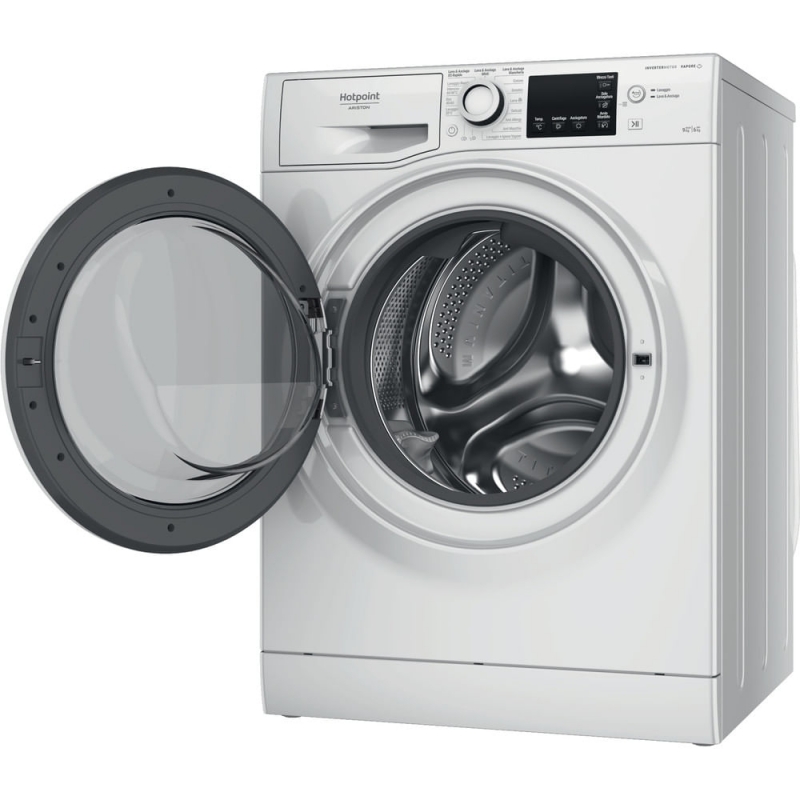 Hotpoint NDBR 984469 WA IT machine à laver avec sèche linge Pose libre Charge avant Blanc C