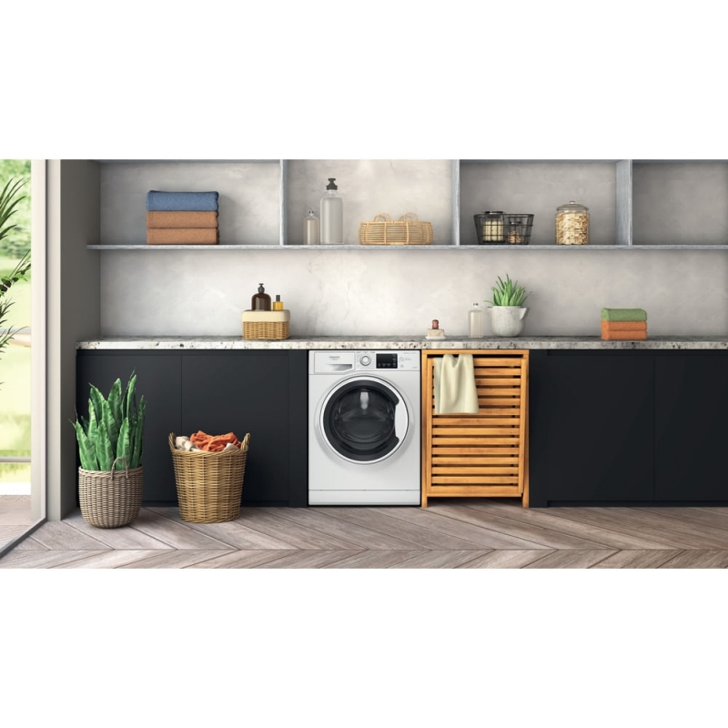 Hotpoint NDBR 984469 WA IT machine à laver avec sèche linge Pose libre Charge avant Blanc C
