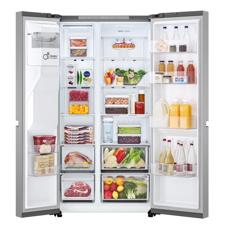 LG GSLC41PYPE Side-by-Side Kühlkombination Freistehend 641 l E Silber