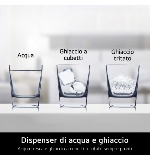 LG GSLC41PYPE Frigo Side-by-Side, Classe E, 641L, Dispenser senza allaccio, Prime Silver