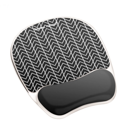 Fellowes Mouse Mat Wrist Support - Photo Gel Mouse Pad with Non Slip Rubber Base & Antibacterial Protection - Ergonomic Mouse