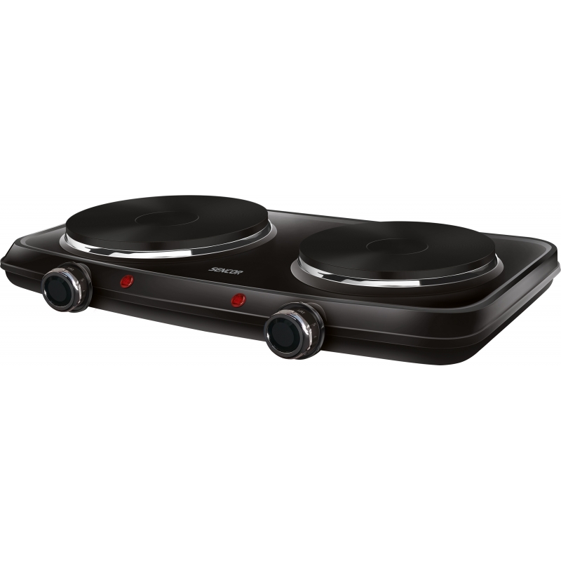 Sencor SCP 2254BK-EUE4 hob Black Countertop Sealed plate 2 zone(s)