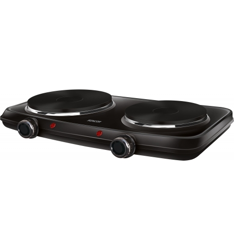 Sencor SCP 2254BK-EUE4 hobs Negro Encimera Hornillo eléctrico Placa eléctrica 2 zona(s)