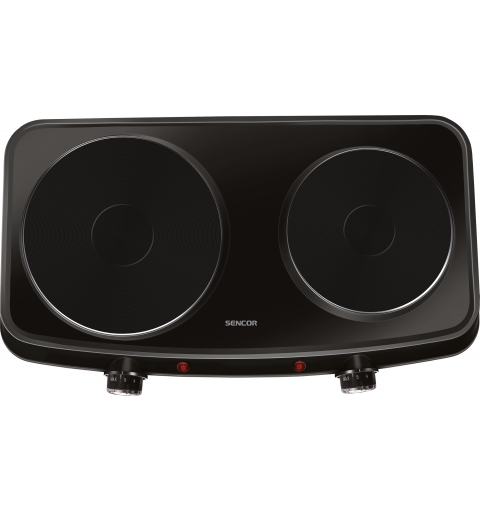 Sencor SCP 2254BK-EUE4 hob Black Countertop Sealed plate 2 zone(s)