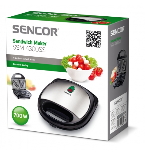Sencor SSM 4300SS tostiera 700 W Acciaio inox
