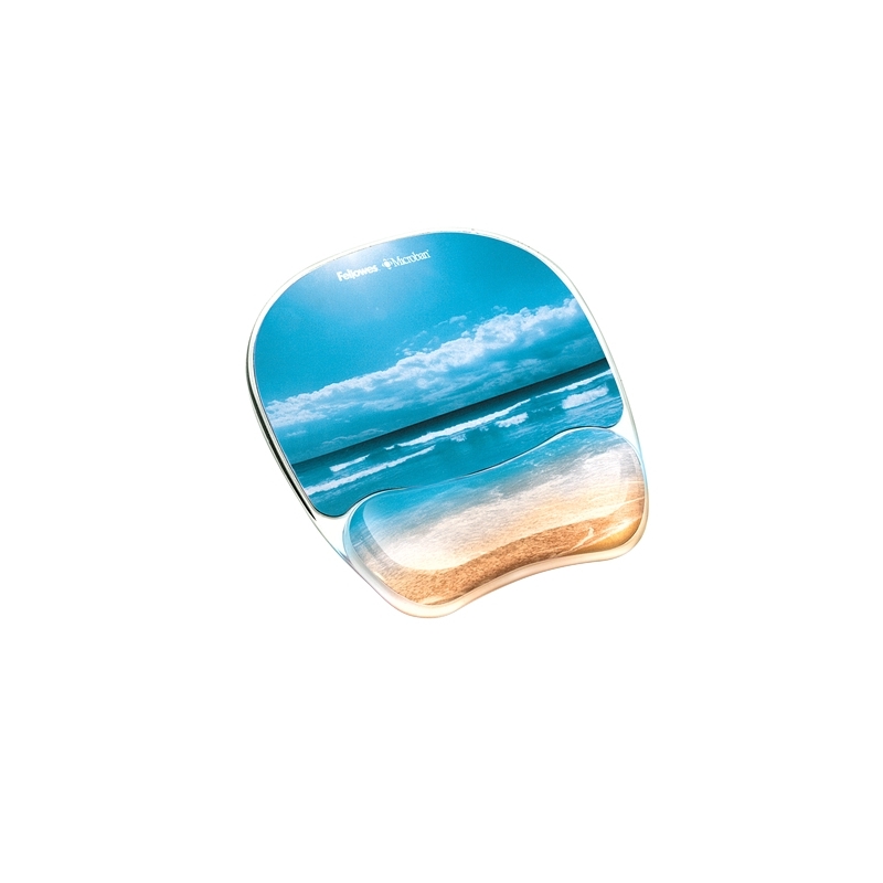 Fellowes Mouse Mat Wrist Support - Photo Gel Mouse Pad with Non Slip Rubber Base & Antibacterial Protection - Ergonomic Mouse