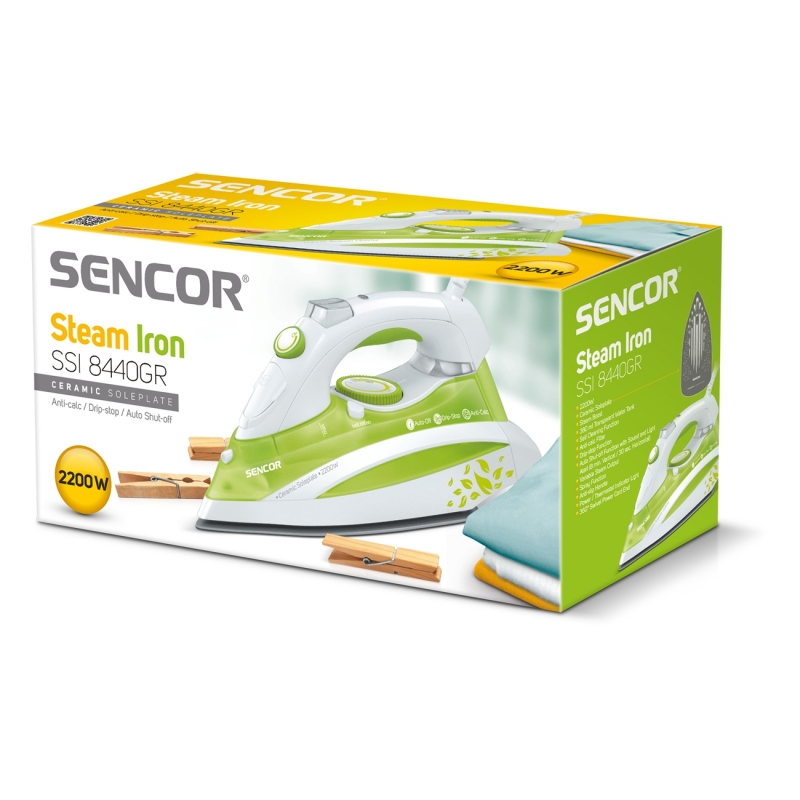 Sencor SSI 8440GR plancha 2200 W Verde, Blanco