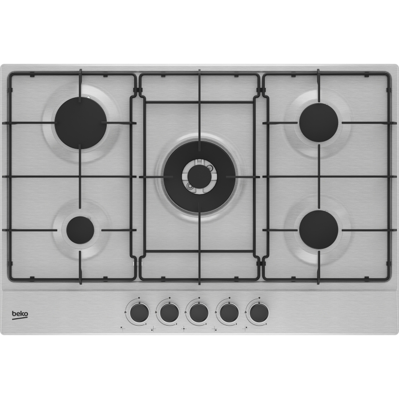 Beko HIAW75223SXE Acier inoxydable Intégré 75 cm Gaz 5 zone(s)