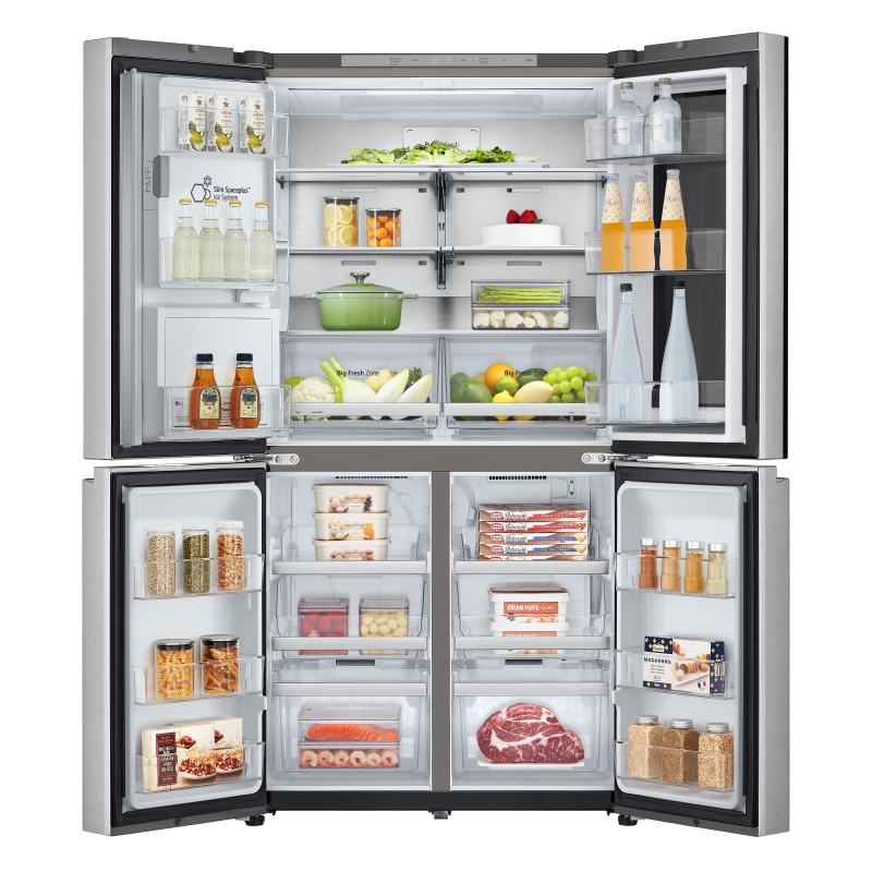 LG InstaView GMG960MBJE Frigorifero Multidoor , Classe E, 638L, Wi-Fi, UVnano, Acciaio