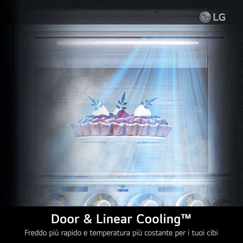 LG InstaView GMG960MBJE Frigorifero Multidoor , Classe E, 638L, Wi-Fi, UVnano, Acciaio