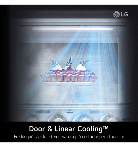 LG InstaView GMG960MBJE Frigorifero Multidoor , Classe E, 638L, Wi-Fi, UVnano, Acciaio