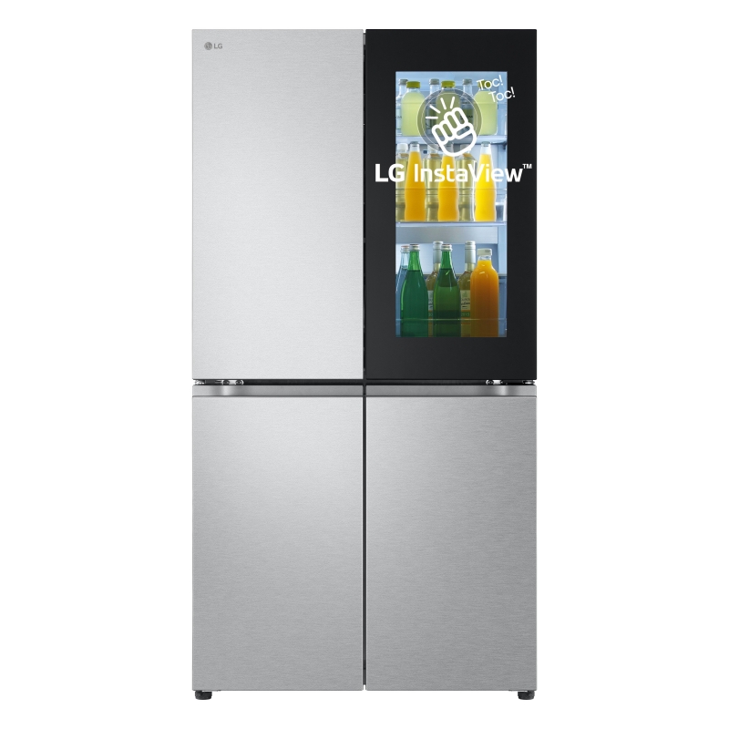 LG InstaView GMV960MBDE side-by-side refrigerator Freestanding 666 L E Silver
