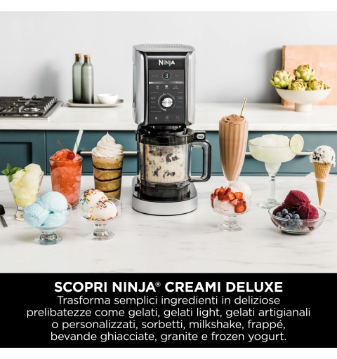 Ninja CREAMi Deluxe Ice cream shake maker 2.1 L 800 W Black, Grey